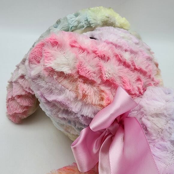 Walmart Scented Rainbow Bunny Rabbit Plush 15" Pink Nose Satin Ribbon 320907 - Picture 4 of 8